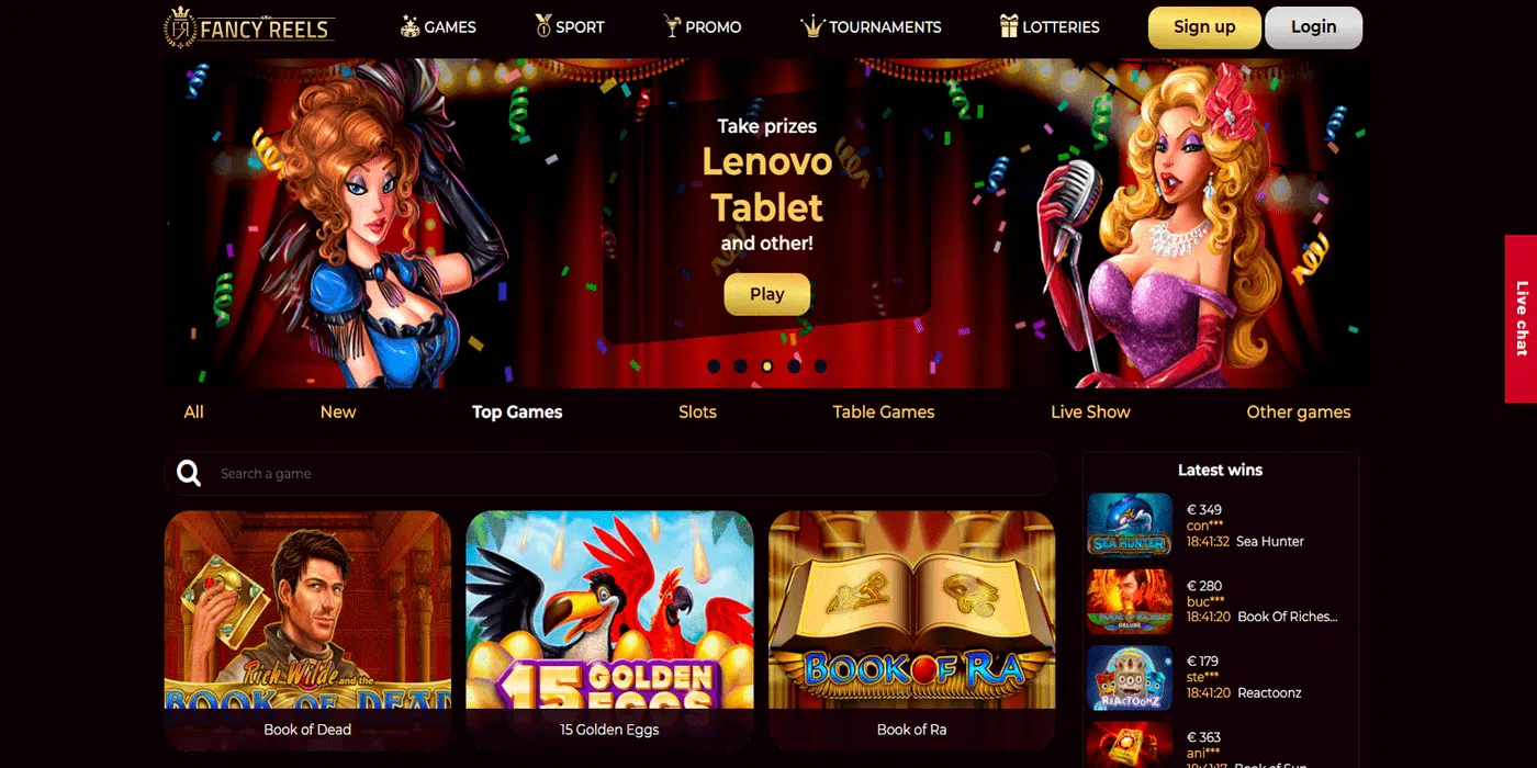 fancy reels casino website