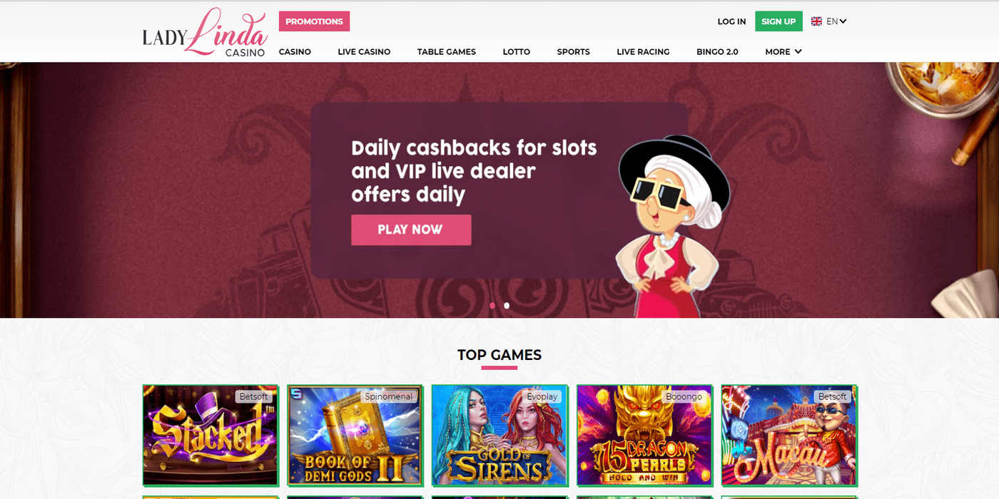 lady linda casino website